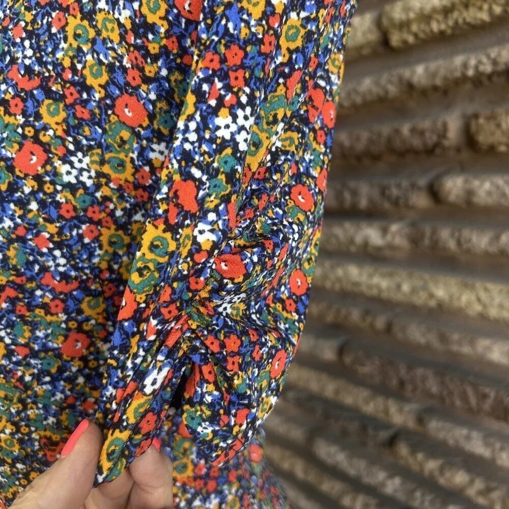 All in Favor Prairie Floral Lightweight Knit Cottagecore Short Sleeve Dress